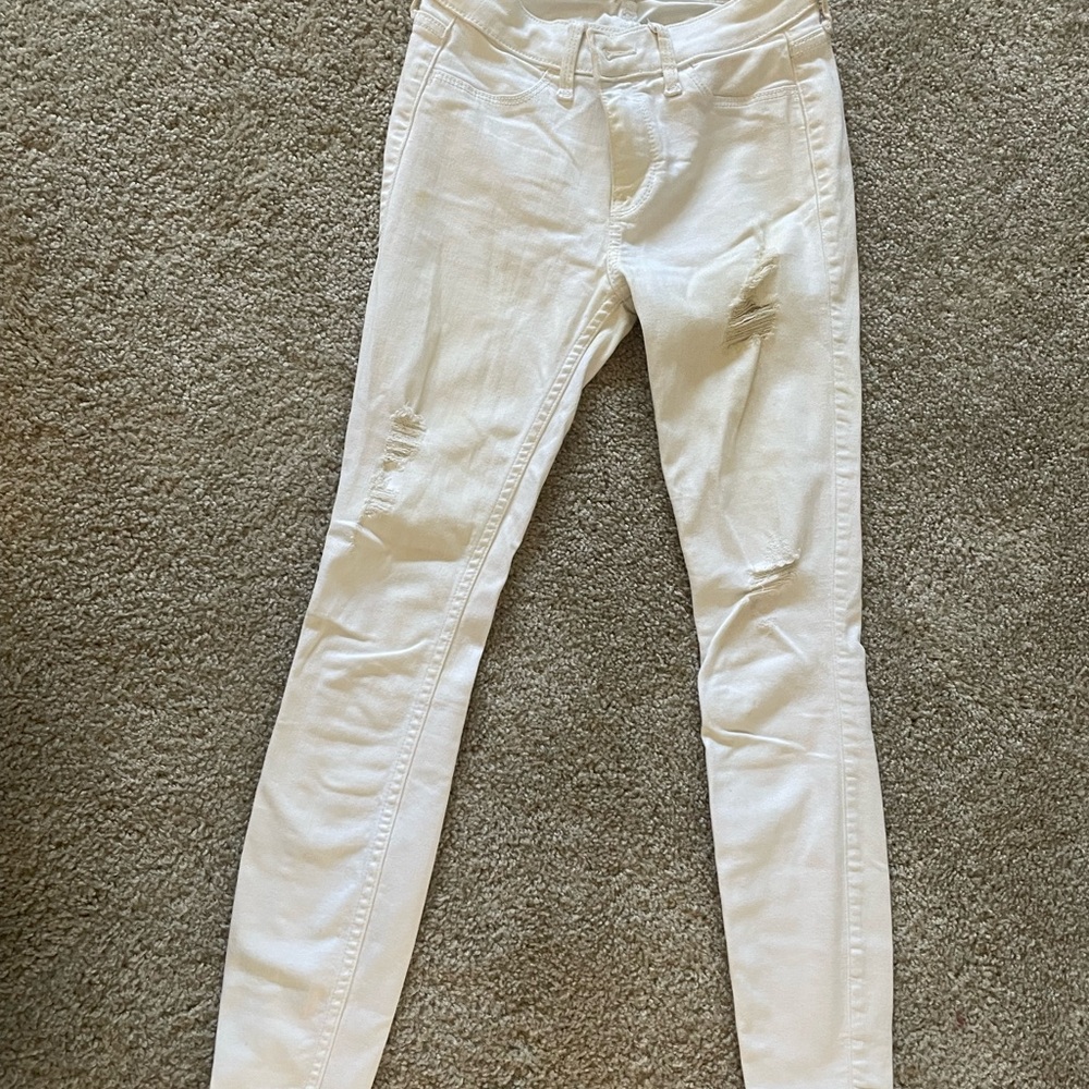 Hollister Women's White Jeans